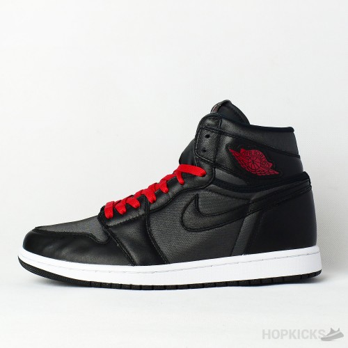 Air Jordan 1 Retro High Black Satin Gym Red